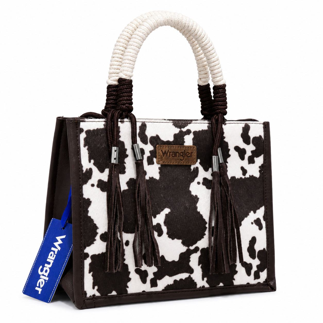 Bolso Wrangler Diseño Vaca Negro
