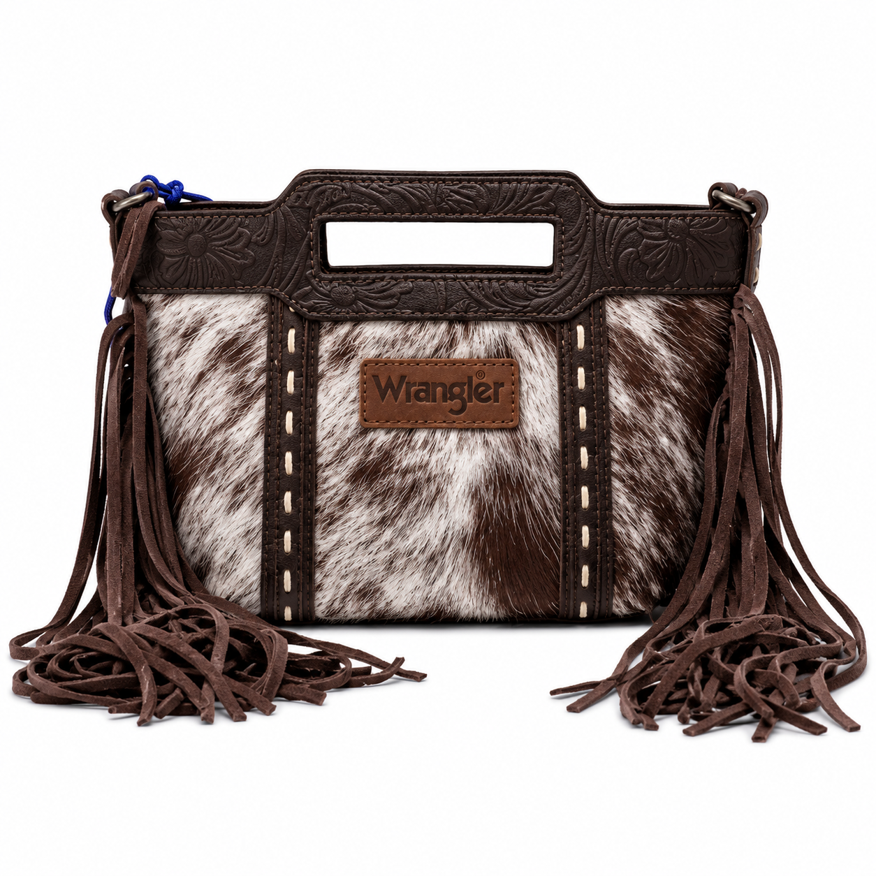 Bolso Wrangler Pequeño Pelo Blanco con Marron