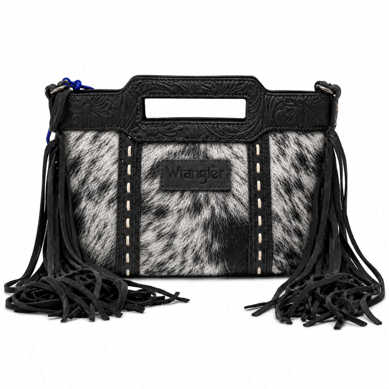 Bolso Wrangler Pequeño Pelo Blanco con Negro