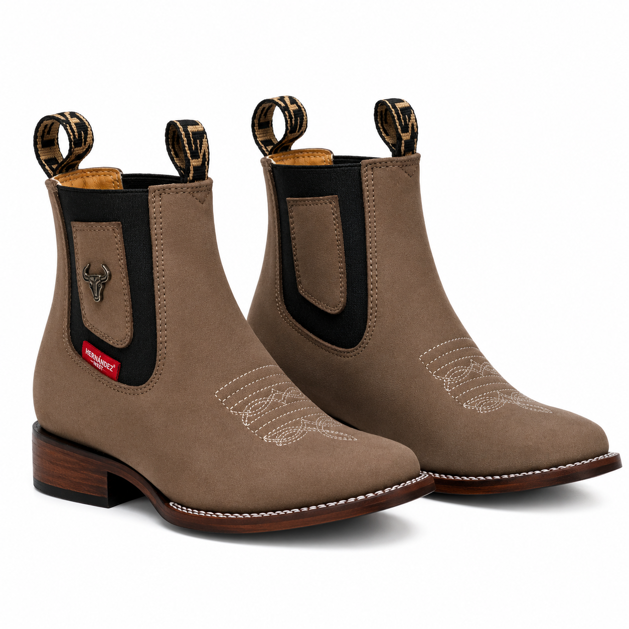 Botin Bull Dog Color Café Oscuro Suela Lisa