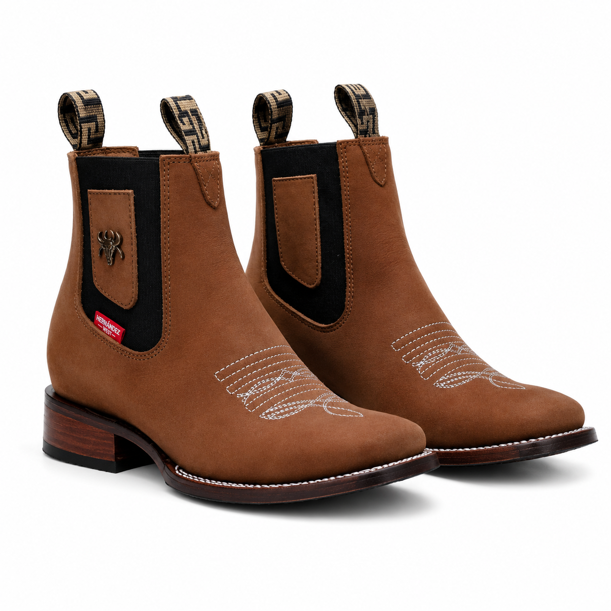 Botin Bull Dog Color Marrón Suela Lisa