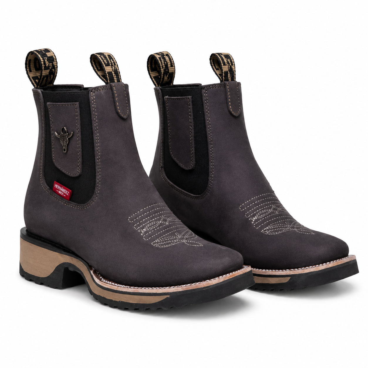 Botin Bull Dog Color Negro Suela con Tracción