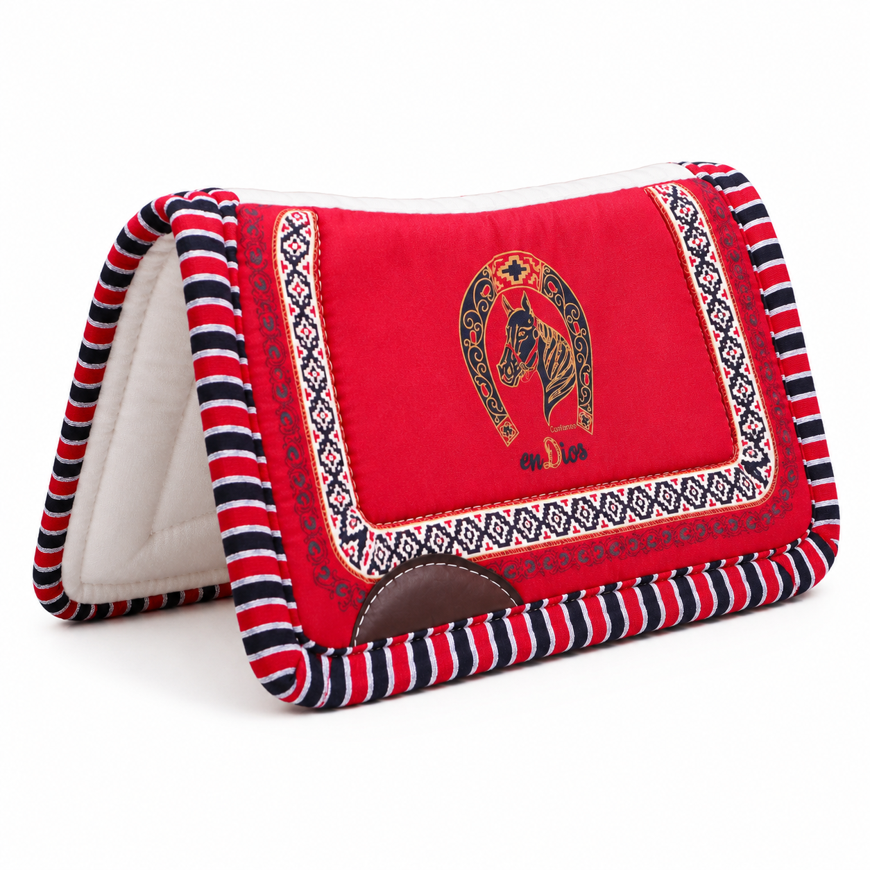 Carona Endico - Mantillon Color Rojo y Blanco