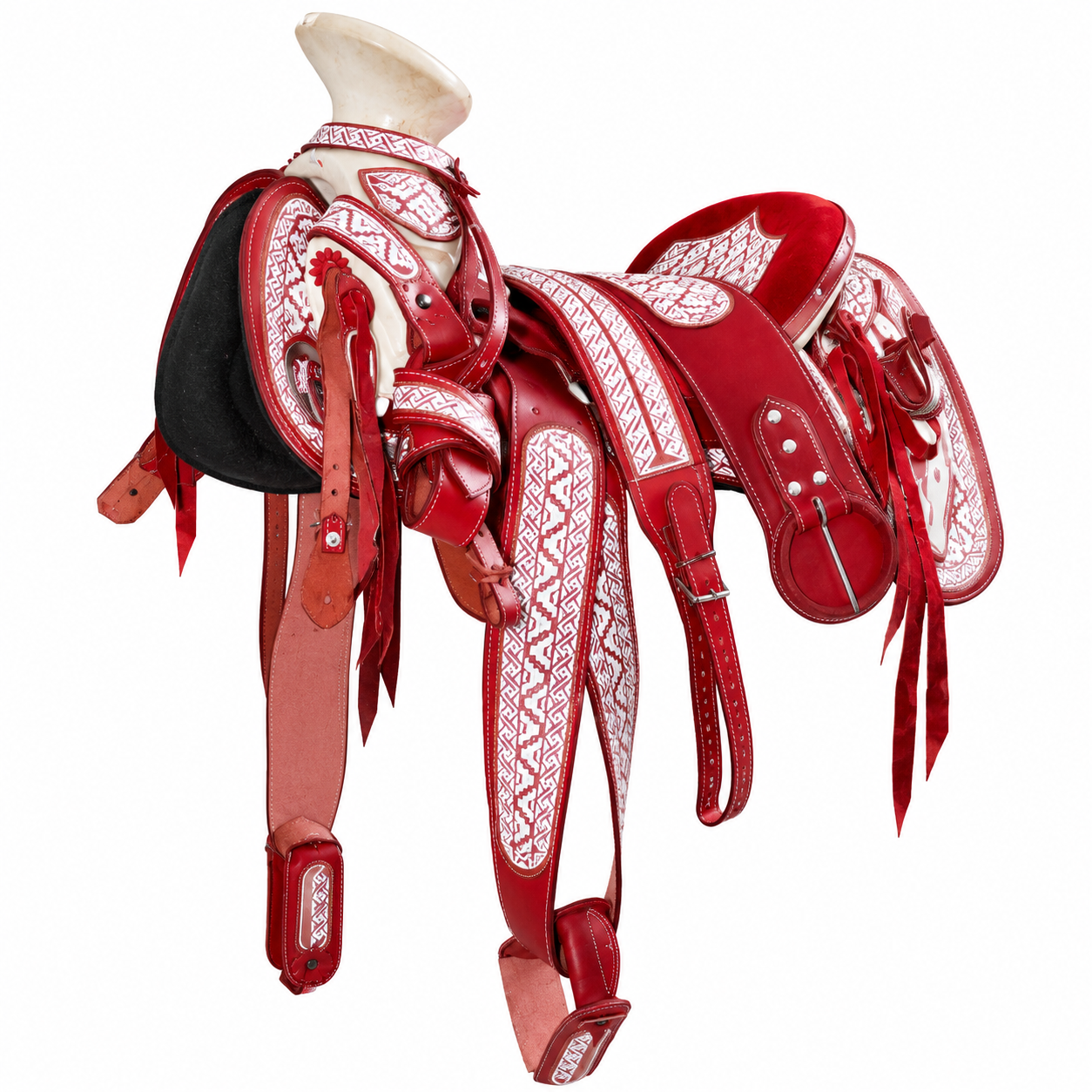 Montura Charra De Lona Color Marrón Con Cantinera