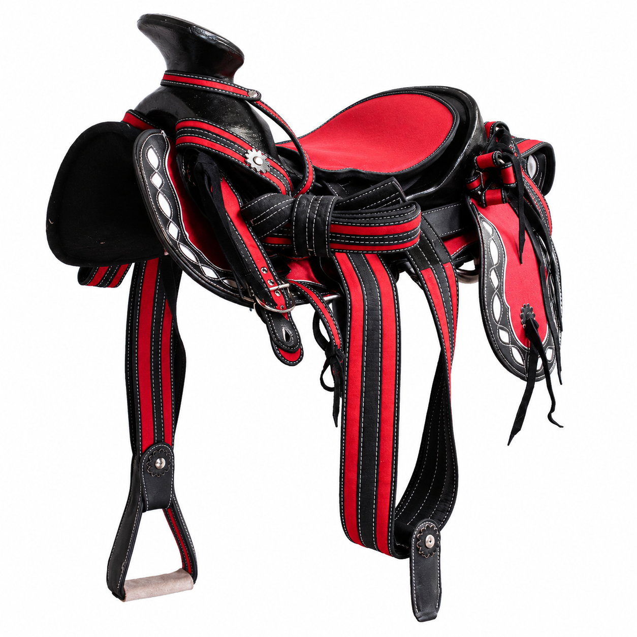 Montura Charra De Lona Color Rojo