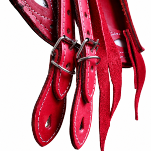 Montura Charra De Piel Color Rojo