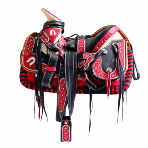 Montura SemiCharra Color Rojo Con Negro