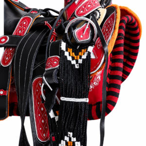 Montura SemiCharra Color Rojo Con Negro