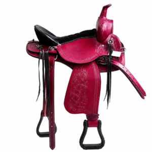 Montura Tejana De Piel Puro Color Corinto